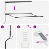 Automatic Retractable Awning Anthracite and White 300x250 cm 3310225