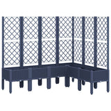 Garden Planter with Trellis Blue Grey 160x120x142 cm PP 367936