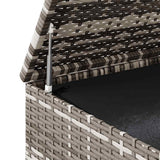 Garden Cushion Box PE Rattan 100x49x103.5 cm Grey 317225