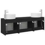 Bathroom Cabinet Set 3 pcs Black 49.5 x 44.5 x 65.5 cm 3405728