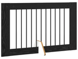 Dog Gate with Stands 4 pcs Black Oak 100 x 80 cm 892061