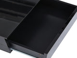 Led Coffee with 2 Drawer Storage, High Gloss Coffee for Living Room Unique Shape Centre N605P287896B