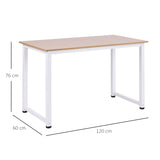 Computer Desk, Writing Table, 120 x 60 x 76cm Workstation for Home Office, Study with Metal Frame, T3398P344386