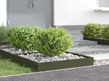 Lawn Edging 6 pcs Olive Green 60 x 60 x 13 cm Steel 874737