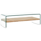 Coffee Table Clear 98x45x31 cm Tempered Glass 284743
