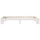 Bed Frame White 90 x 200 cm Solid Pine Wood 872963