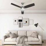 Ceiling Fan with Light and Remote Control 108 cm Dark Brown 51491