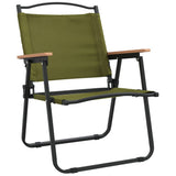 Camping Chair Set of 2 Green 500D Oxford fabric with PE coating 319486