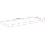 Table Top 90x40x3.8 cm Rectangular Solid Wood Acacia Live Edge 370299
