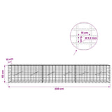 Gabion with 3.5 mm Wire and 5x10 cm Mesh 300x10x50 cm 3462504