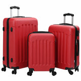 Suitcase with Lock 3 pcs Red 50 x 31 x 78 cm ABS Plastic 42006249