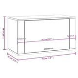 Wall-mounted Shoe Cabinet Black 70x35x38 cm Engineered Wood 821013