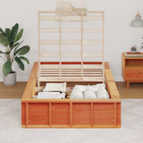 Bed Frame Wax Brown 75 x 190 cm Solid Pine Wood 872763