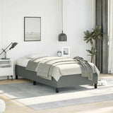 Bed Frame without Mattress Dark Grey 100x203 cm Twin XL Fabric 347102