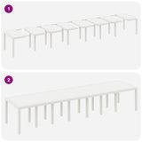 Garden Table White 400 x 100 x 73 cm Poly Rattan 3378530
