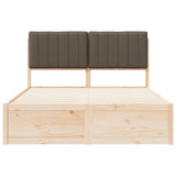 Bed Frame with Upholstered Headboard Taupe 140 x 200 cm 3398232