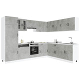 14 Piece Kitchen Cabinet Set Kalmar Concrete Grey Engineered Wood 3314975