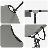 Folding Sun Lounger Folding Grey 190 x 57 x 81 cm Oxford 42003131