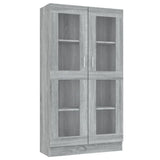 Vitrine Cabinet Grey Sonoma 82,5x30,5x150 cm Engineered Wood 815118