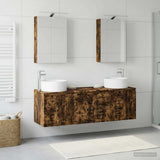 Bathroom Cabinet Set 5 pcs Smoked Oak Engineered Wood 3406555