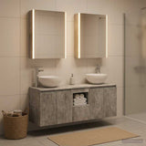 Bathroom Cabinet Set 5 pcs Concrete Grey Engineered Wood 3406370
