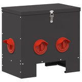 Chicken Feeder 2 pcs Black 40.5 x 25 x 38 cm Cold-Rolled Steel 879984