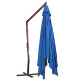 Garden Parasol Blue Polyester, Bamboo, Firwood 400x300 cm 47123
