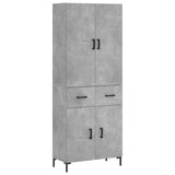 Highboard Concrete Grey 69,5x34x180 cm Engineered Wood 3198149
