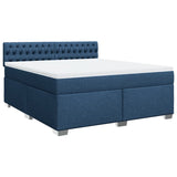 Box Spring Bed with Mattress Blue 180x200 cm Fabric 3285980