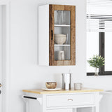 Wall Glass Cabinet LUCCA Old Wood 40 x 31 x 80 cm 885001