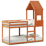 Bunk Bed without Mattress Wax Brown 90x190 cm Single Solid Wood Pine 3282004