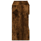 TV Wall Cabinet with LED Lights Smoked Oak 78,5x30x60,5 cm 837103