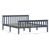 Bed Frame without Mattress Grey Solid Pinewood 160x200 cm 283230