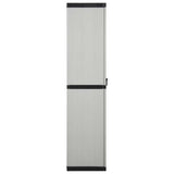Garden Cabinet Grey and Black PVC and PP Medium 340984