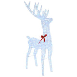 Reindeer Pull Sleigh Cold white 70 x 26 x 130 cm Acrylic 42019076