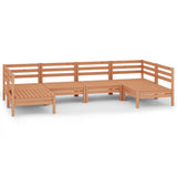 6 Piece Garden Lounge Set Honey Brown Solid Wood Pine 3083397