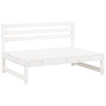 ZNTS 2 Piece Garden Lounge Set White Solid Wood Pine 825724