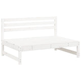 ZNTS 2 Piece Garden Lounge Set White Solid Wood Pine 825724
