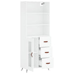 Highboard White 69.5x34x180 cm Engineered Wood 3189477