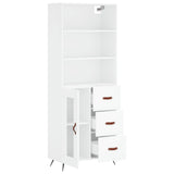 Highboard White 69.5x34x180 cm Engineered Wood 3189477