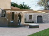 Manual Retractable Awning with LED 600x300 cm Yellow and White 3069603