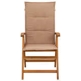 Reclining Garden Chairs 3 pcs Natural Solid Acacia Wood 42041436