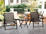 Three-Piece Garden Table and Chair Set - Dark Grey T3398P317837