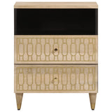 ZNTS Bedside Cabinet 50x33x60 cm Solid Wood Mango 358258