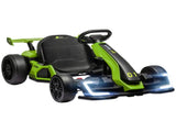 24V Electric Go Kart for Kids with Adjustable Seat for 6-12 Years, Green T3398P422372