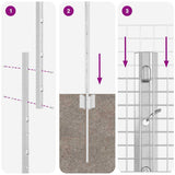 Fence and Post Silver 1.2 x 10 m Steel 3336329