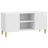 TV Cabinet High Gloss White 102 x 34.5 x 50 cm Engineered Wood 894699