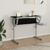 Craft Desk Black&Grey 110x53x cm Engineered Wood&Steel 340929