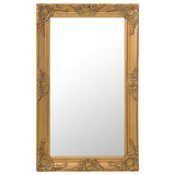 ZNTS Wall Mirror Baroque Style 50x80 cm Gold 320321