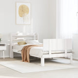 Bed Frame with Headboard without Mattress White 90x200 cm 3306822